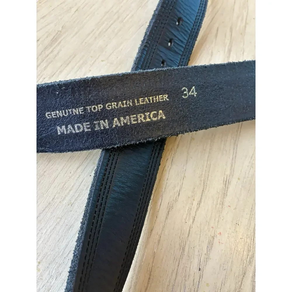 Genuine leather Belt Men’s 34 thick utility outdoor Guide Gear Workwear USA NWT